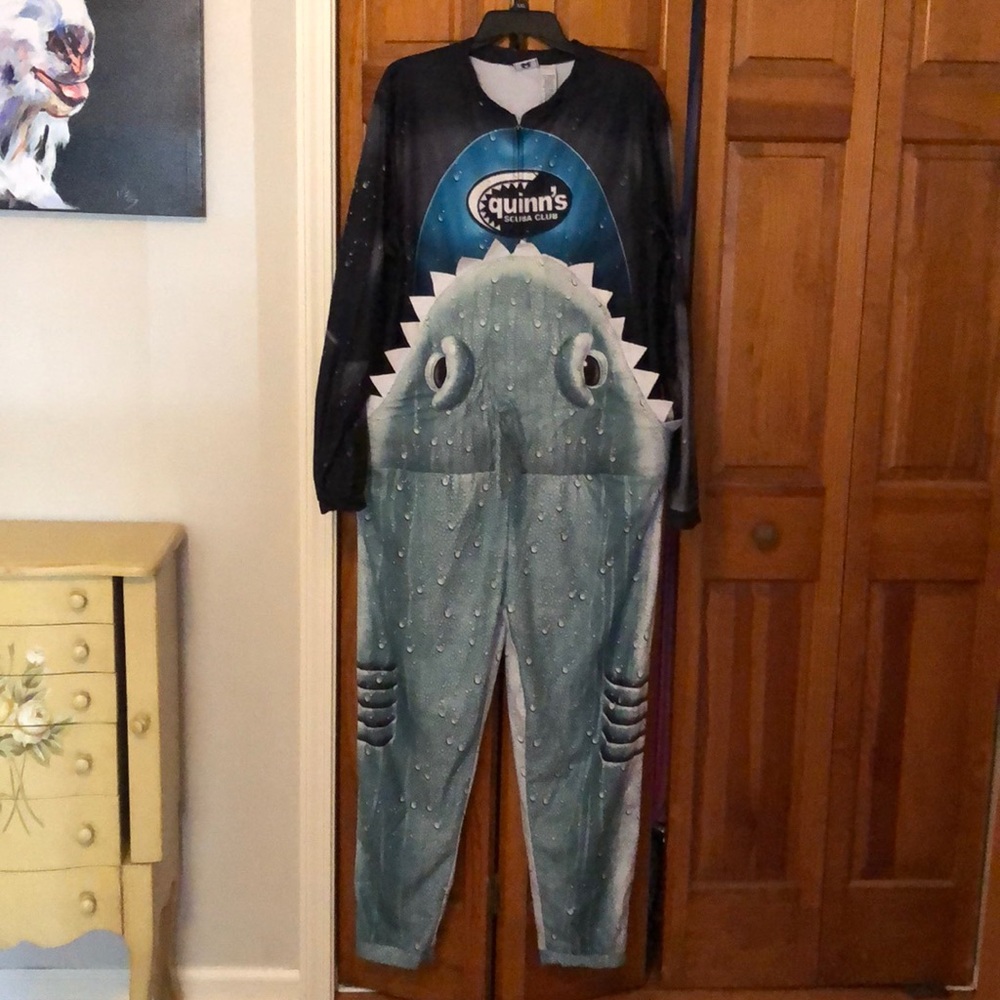 Scuba diver/shark costume, pjs, for Halloween